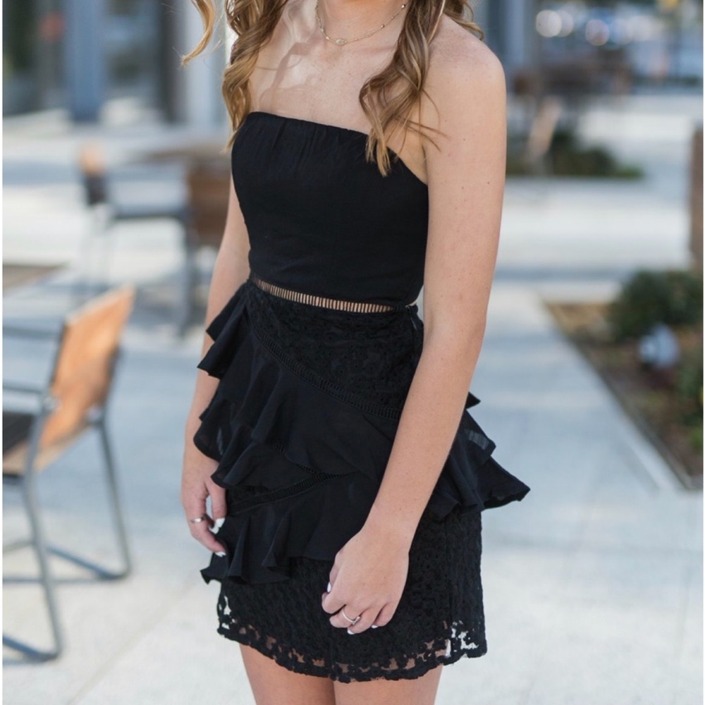 Black Strapless Dress